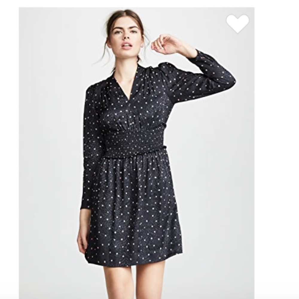 NWT Rebecca Taylor Long Sleeve Paint Dot Dress 10 - Picture 3 of 7